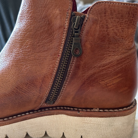 Bed Stu Women’s Tan Rustic Lydyi Vegetable Tanned Leather Ankle Boots Size 9 - Picture 12 of 16